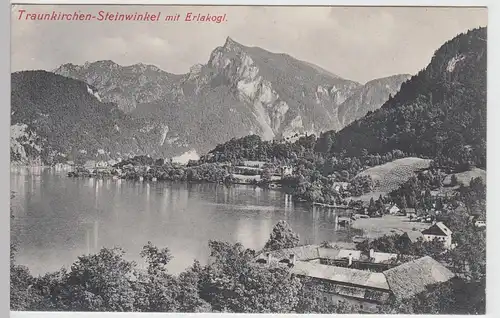 (101374) AK Traunkirchen Steinwinkel, Erlakogel, um 1907