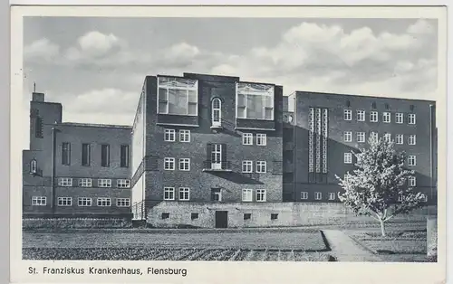 (100986) AK Flensburg, St. Franziskus Krankenhaus, Feldpost 1941