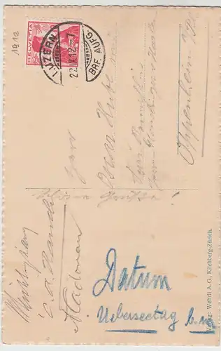 (100707) AK Luzern, Musegg und Pilatus, Ueberseertag 22.09.1912