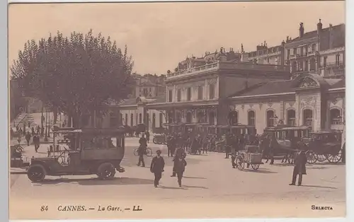 (100211) AK Cannes, La Gare, vor 1945