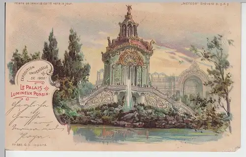 (100189) AK Paris, Expos. Univers., Palais Lumineux Ponsin, 1900