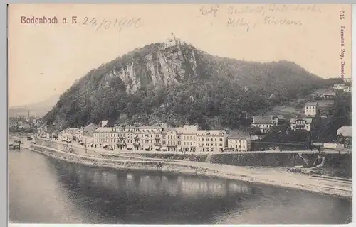 (100147) AK Bodenbach, Elbe, Děčín 1906