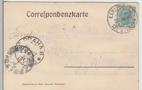 (100112) AK Gruß vom Restaurant Kahlenberg, Wien, Reliefkarte 1905