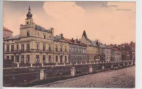 (100080) AK Trautenau, Trutnov, Schillerstraße, Restaurant 1918