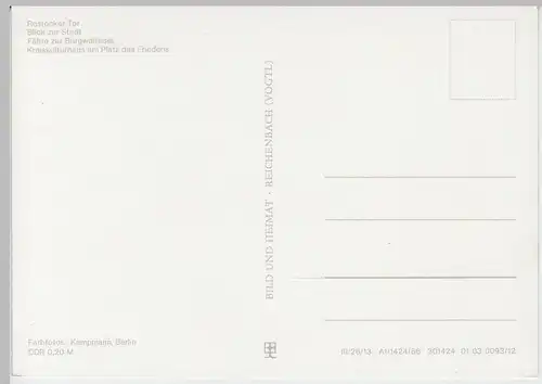 (99289) AK Teterow, Mehrbildkarte, 1986