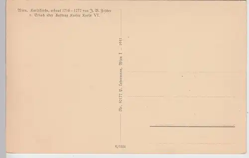 (99114) AK Wien, Karlskirche, 1943