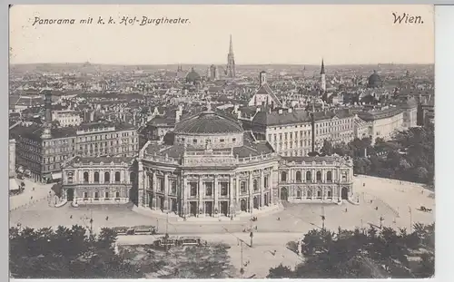(99113) AK Wien, Panorama mit Hoftheater, 1912