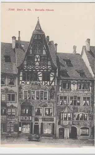 (98811) AK Stein am Rhein, Häuser am Rathausplatz, vor 1945