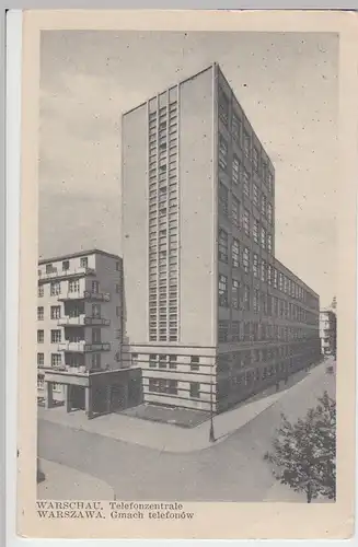 (98805) AK Warschau, Warszawa, Telefonzentrale, Gmach telefonów