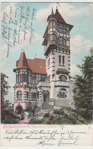(98763) AK Burgsbergwarte, Warnsdorf, Varnsdorf 1906