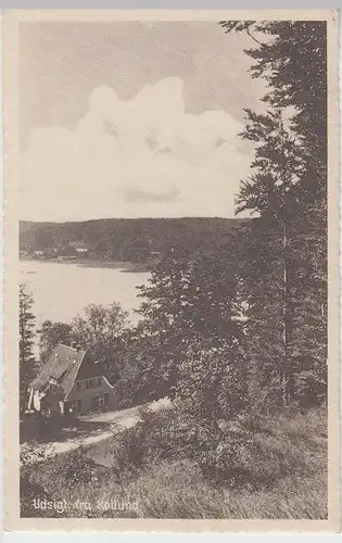 (98725) AK Udsigt fra Kollund, Blick zum Wasser 1927