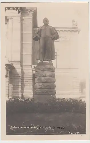 (98724) AK Oslo, Kristiania, Björnson Monument, ab 1924