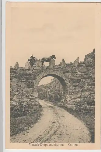 (98715) AK Meraak Djupvandshytten, Knuten, Pferdekutsche, vor 1945