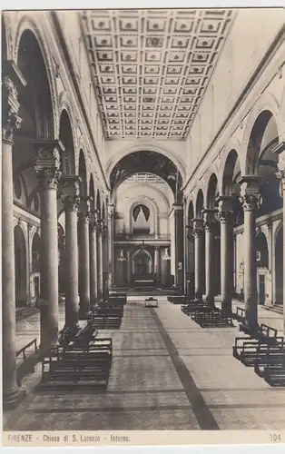 (98708) AK Florenz, Firenze, Kirche, Chiesa di S. Lorenzo, Interno