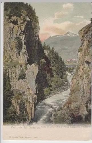 (98697) AK Ferrovia del Gottardo, Gotthardbahn, bis um 1905