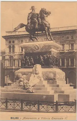 (98692) AK Milano, Mailand, Monumento a Vittorio Emanuele II., um 1909