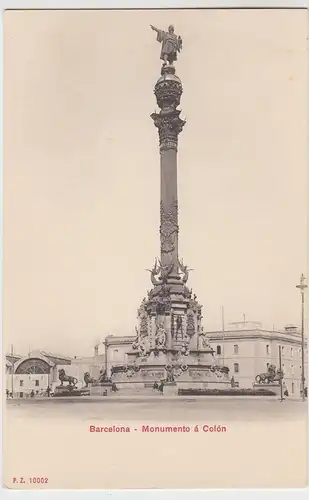 (98686) AK Barcelona, Monumento á Colón, bis um 1905