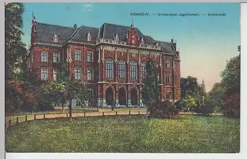 (98296) AK Krakau, Kraków, Universität, 1914