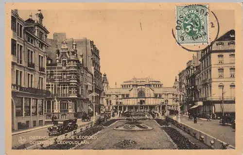 (97997) AK Ostende, Oostende, Avenue Léopold, 1933
