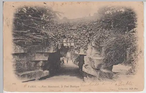 (97982) AK Paris, Parc Montsouris, le pont rustique, 1904