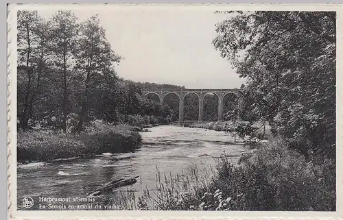 (97970) AK Herbeumont, La Semois en amont du viaduc, Feldpost 1940