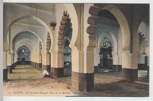 (97730) AK Algier, Grande Mosquée, Große Moschee, Inneres, vor 1945