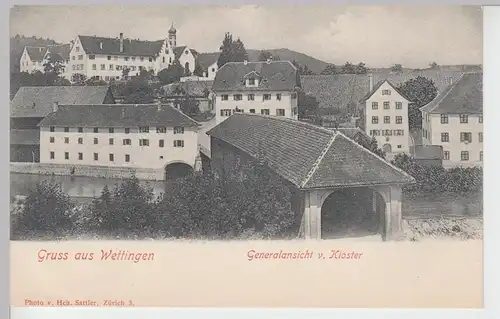 (97510) AK Gruß aus Wettingen, Kloster, bis um 1905
