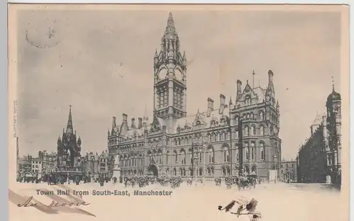 (97343) AK Manchester, Town hall from south-east, 1902