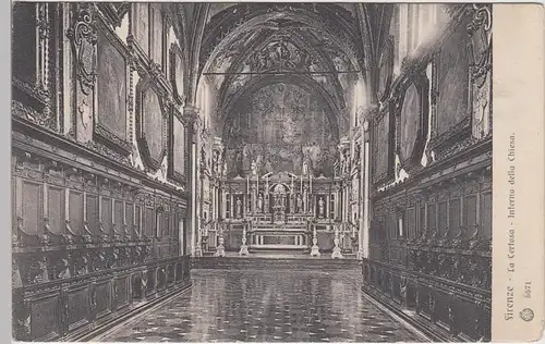 (97326) AK Firenze, La Certosa, Interno della Chiesa, vor 1945