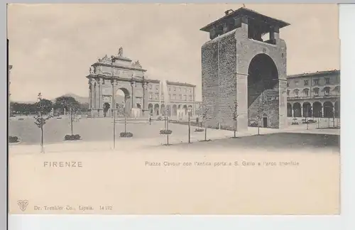 (97324) AK Firenze, Piazza Cavour con l'antica porta a S. Gallo, vor 1905