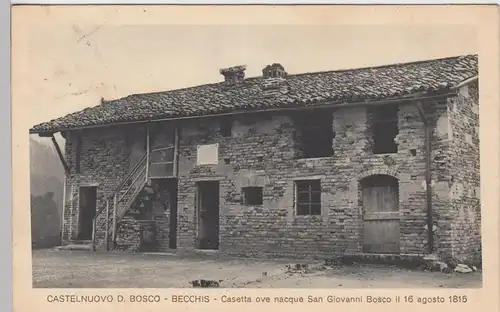 (97292) AK Castelnuovo Don Bosco, Becchis, Casetta, vor 1945