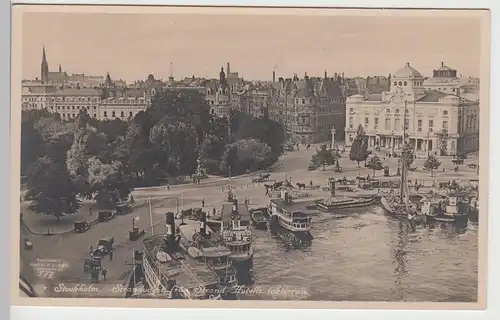 (97206) AK Stockholm, Strandvagen från Strand Hotells takterras, vor 1945