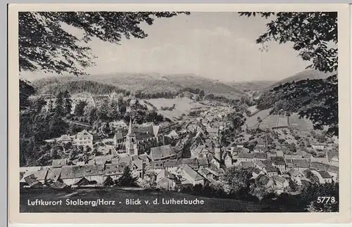 (96946) AK Stolberg im Harz, Blick von der Lutherbuche, 1952
