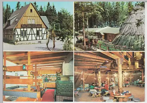 (96598) AK Sosa, Gaststätten Köhlerhütte u. Meiler a.d. Talsperre, 1977