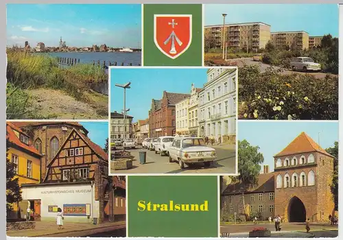 (96500) AK Stralsund, Mehrbildkarte, 1986