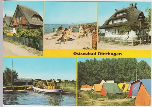 (96357) AK Ostseebad Dierhagen, Mehrbildkarte, 1976