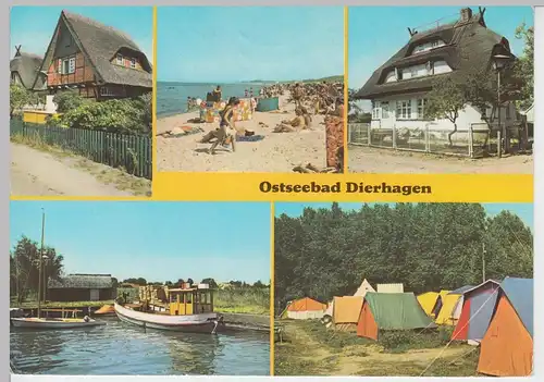 (96356) AK Ostseebad Dierhagen, Mehrbildkarte, 1980