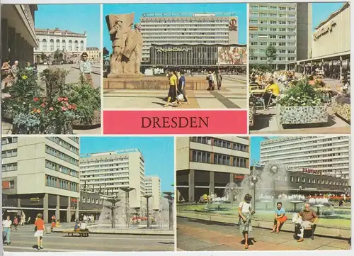 (96257) AK Dresden, Mehrbildkarte, 1983