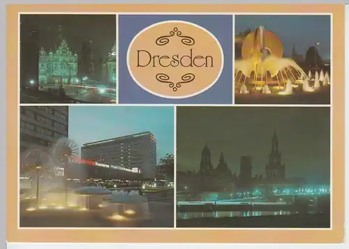 (96252) AK Dresden, Mehrbildkarte, 1988