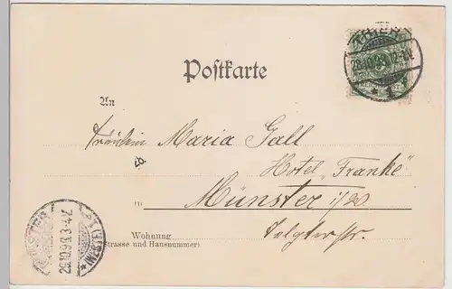 (95028) AK In Betrachtung, Zwei kleine Kinder 1898