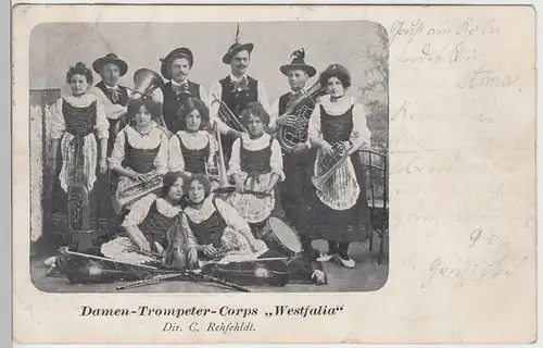 (95027) AK Damen Trompeter Korps Westfalia 1904