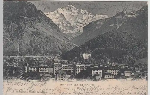 (94989) AK Interlaken mit Jungfrau 1903