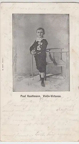 (94514) AK Violin-Virtuose Paul Kauttmann, 1907