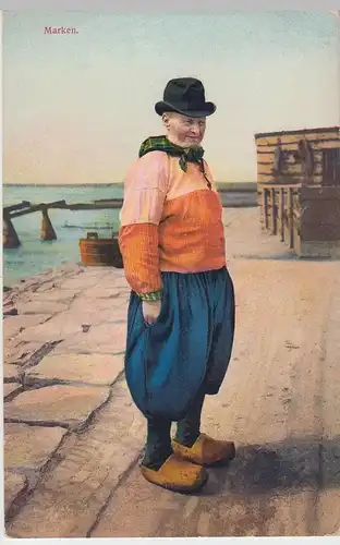 (94509) AK Marken, Herr in typischer niederländischer Tracht, vor 1945