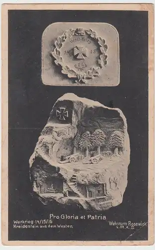 (94435) AK Relief aus Kreidestein -Weltkrieg 1914-16- Feldpost 1916