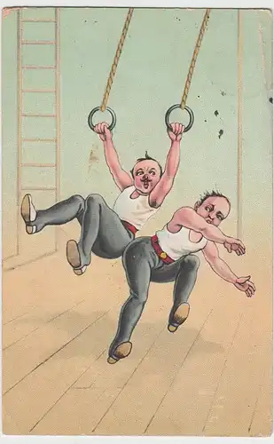 (94061) AK Ringeturner stoßen sich, Feldpost 1916