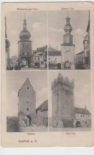 (93952) AK Saalfeld a.S., Stadttore Mehrbildkarte vor 1945