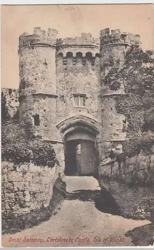 (93873) AK Isle of Wight, Carisbrooke Castle, Great gateway, vor 1945