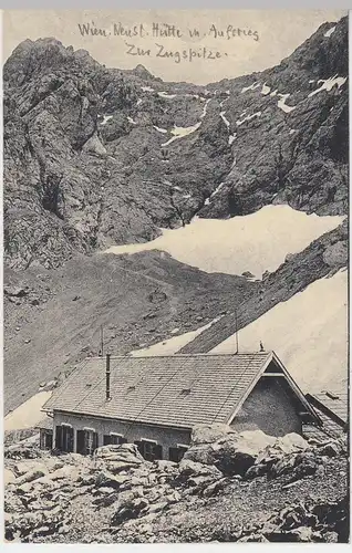 (93814) AK Zugspitze, Wiener Neustädter Hütte, vor 1945