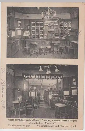 (93794) AK Berlin Charlottenburg, Weingroßhandlung Lutter, Inneres, 1925
